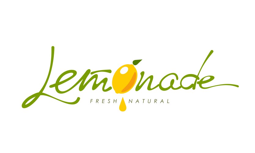 lemonade logo icon lemon drink fruit juice vector image vector image