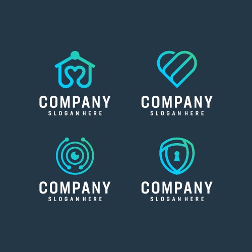 Modern logo design bundle Vector Image