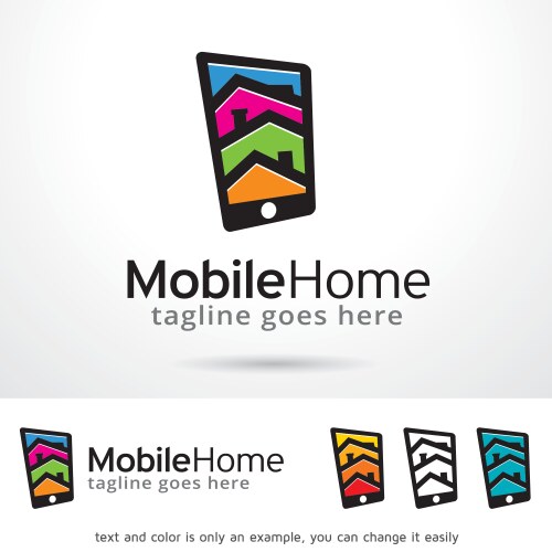 mobile home logo template vector image