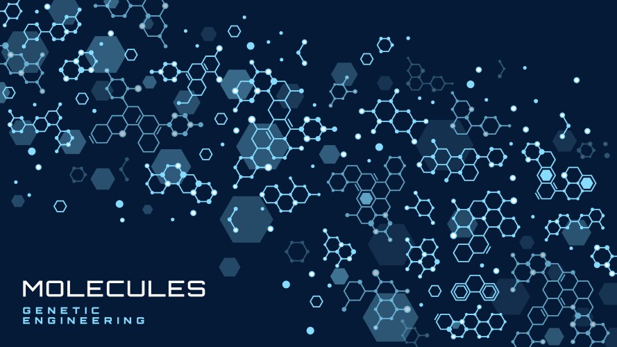 Dna structure in blue background Royalty Free Vector Image