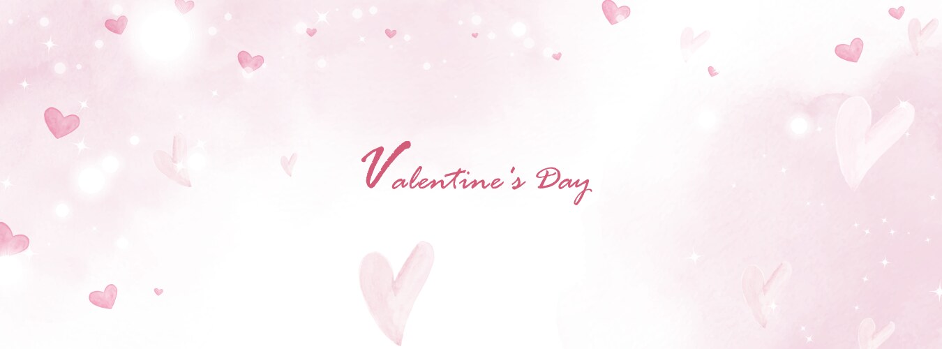 Watercolor Heart Splash - Pink Vector Image