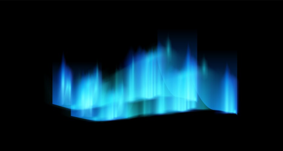 Blue aurora borealis polar light northern Vector Image