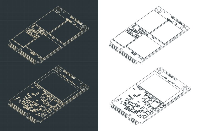 Ssd blueprints Royalty Free Vector Image - VectorStock