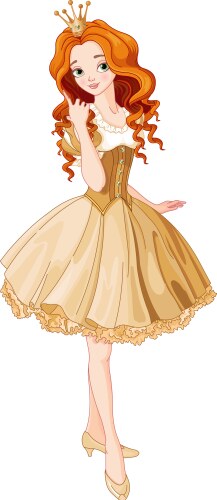 Red haired princess Royalty Free Vector Image - VectorStock