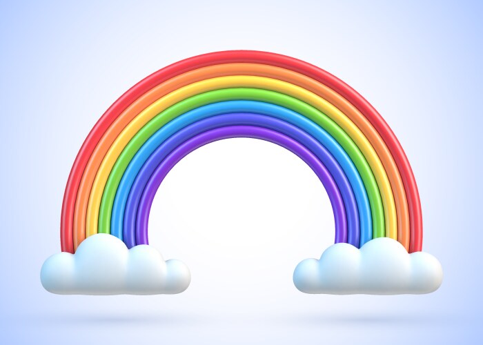 Colorful rainbow arch 3d – Royalty-Free Vector | VectorStock