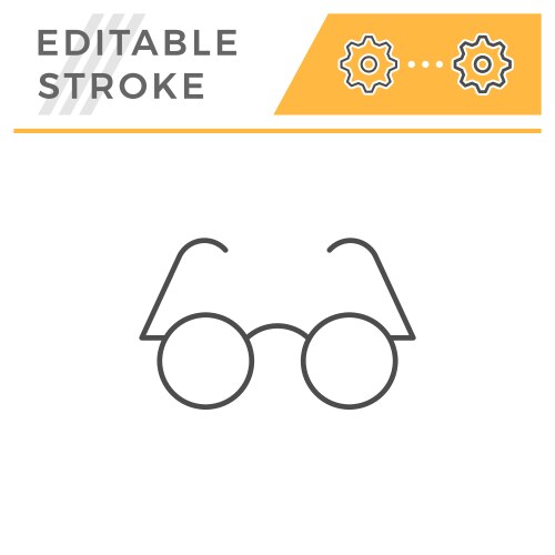 Line glasses icons Royalty Free Vector Image - VectorStock