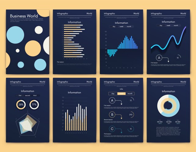 modern infographic elements for business vector image