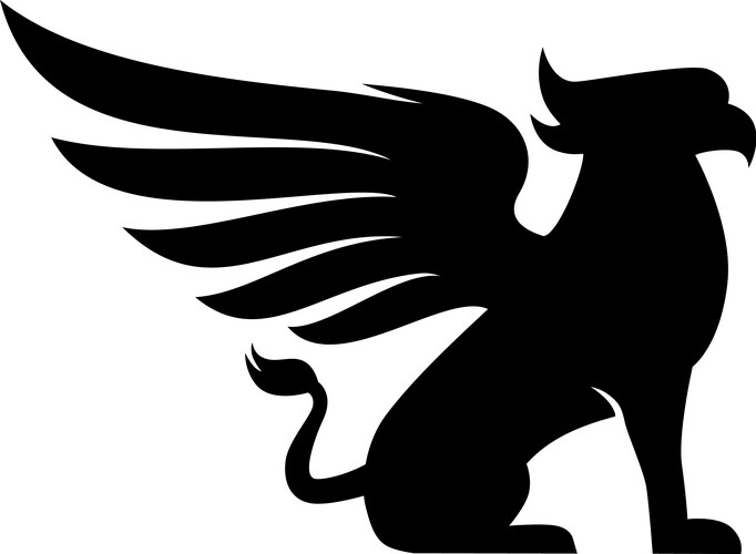Griffin flat style logo Vector Image