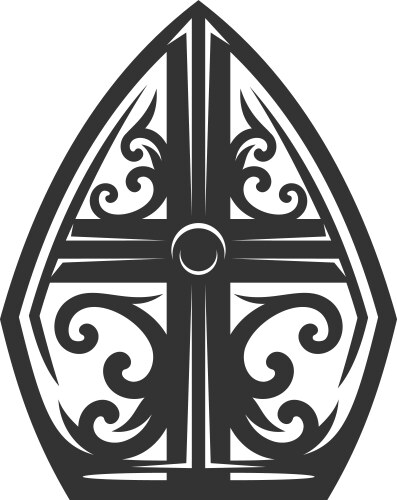 stained glass church window isolate gothic rosette vector image