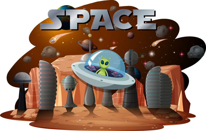A space scene background Royalty Free Vector Image