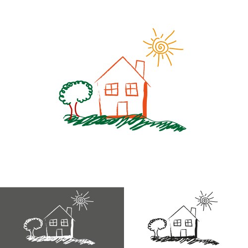 home house logoicon vector image