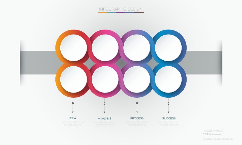 Infographic 3d circle label template vector image