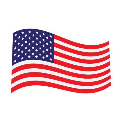 American flag stars and stripes red white Vector Image