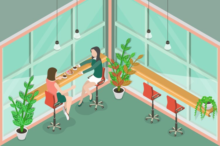 3d isometric flat conceptual Royalty Free Vector Image