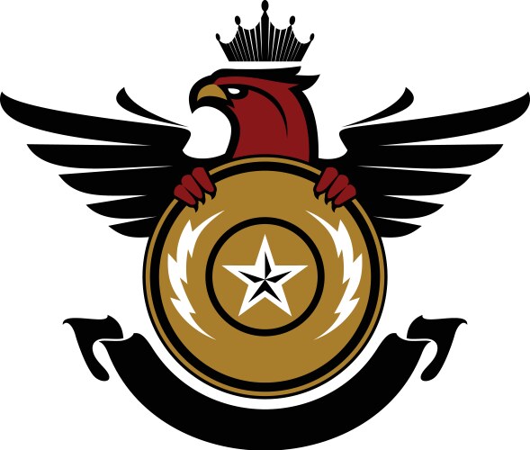 Gold eagle Royalty Free Vector Image - VectorStock