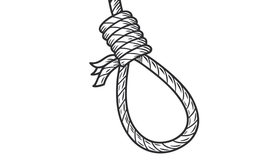 Simple Hanging Noose Symbol Vector Image