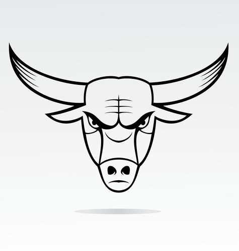 Bulls head mascot Vector Image