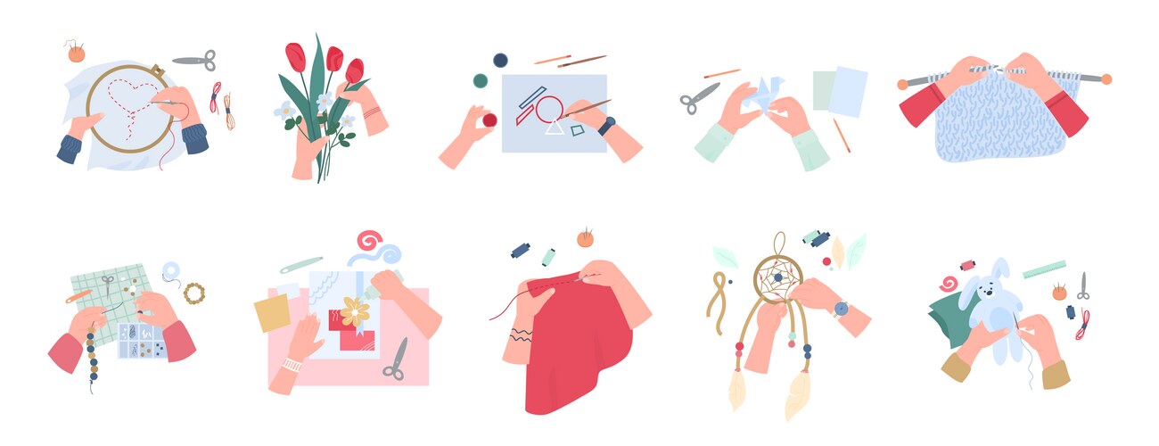 Handcraft Workshop: Art & Hobby Set – Royalty-Free Vector | VectorStock