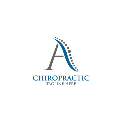 creative and modern for letter a chiropractice vector