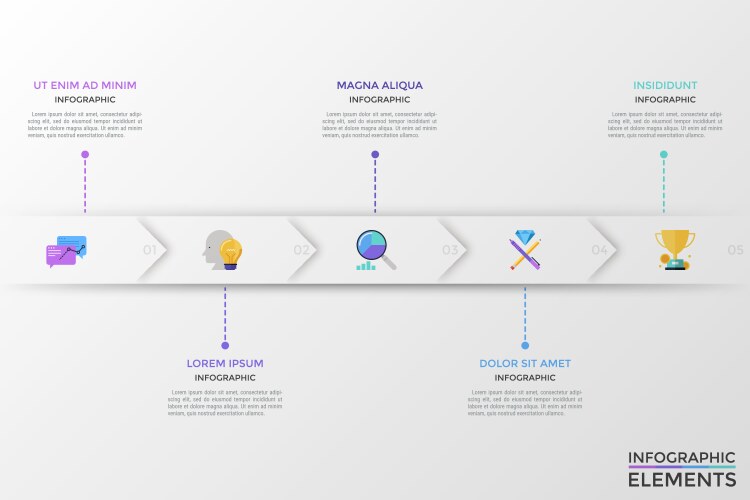 Modern infographic template vector image