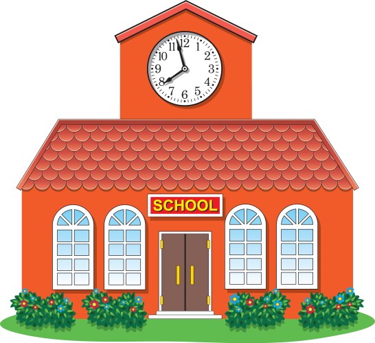 School building Royalty Free Vector Image - VectorStock
