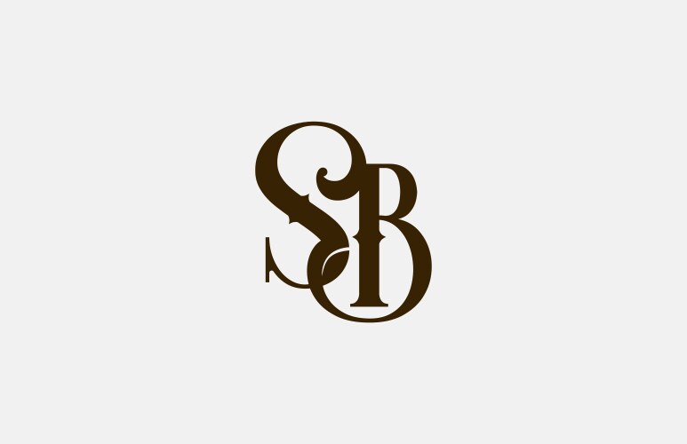 Letter sb or bs street urban monogram logotype Vector Image