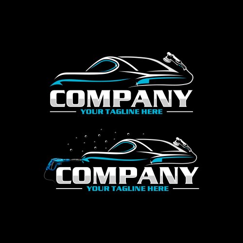 Car Wash & Detailing Logo Concept Vector Image