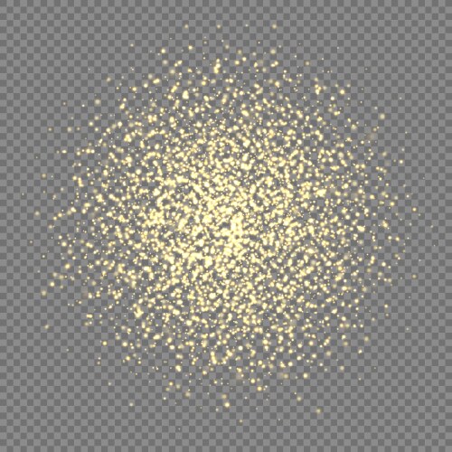 Golden sparkles abstract luminous particles vector image