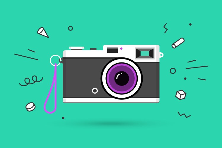 Icon of photo camera vector image