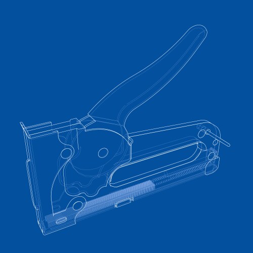 Outline construction stapler Royalty Free Vector Image