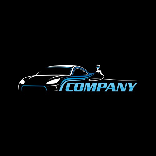 Auto paint logo template Royalty Free Vector Image