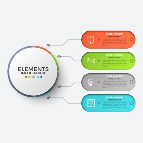 Modern infographic template vector image