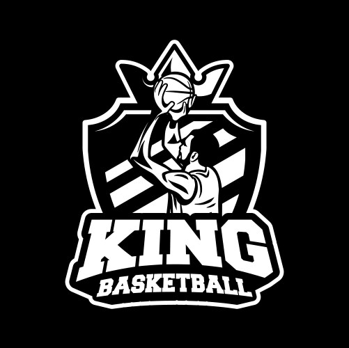 King Basketball Logo Badge Vector Image