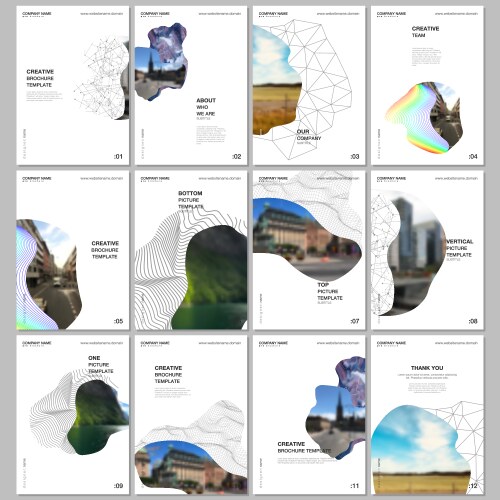 A4 brochure layout covers design templates vector image