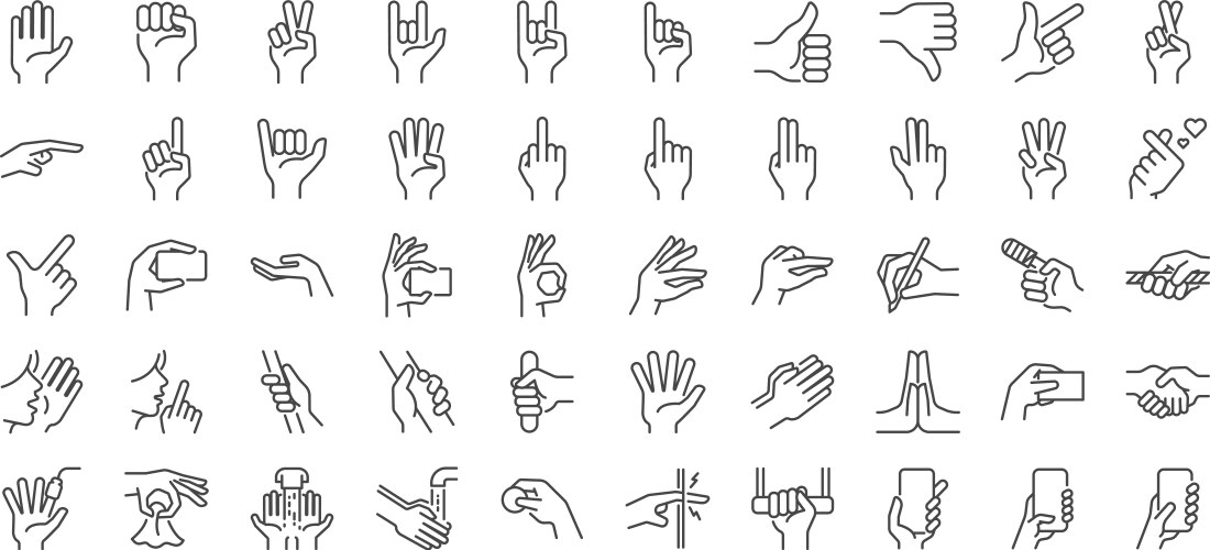 Clean water line icon set Royalty Free Vector Image