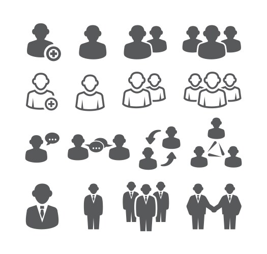 Crowd icon Royalty Free Vector Image - VectorStock