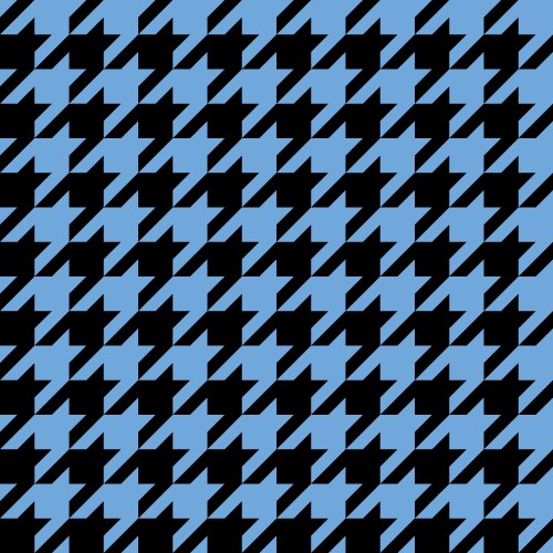 seamless blue and black houndstooth pattern vector