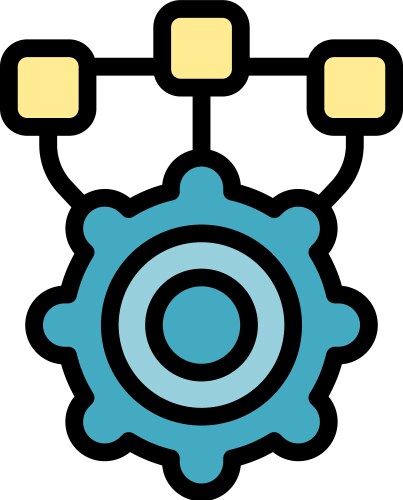 Workflow automation system managing processes vector image