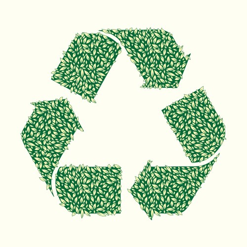 Leaf recycle Royalty Free Vector Image - VectorStock