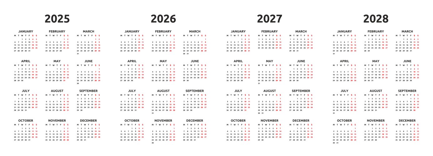 2025 2026 Calendar Vector Images (over 1,200)