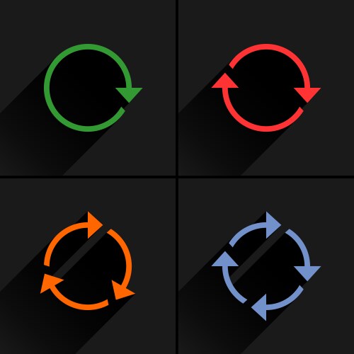 Color arrow loop refresh reload rotation icon vector image