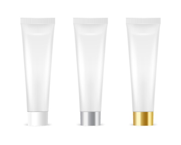 3d realistic plastic metal white tooth Vector Image