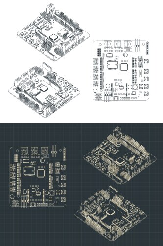 arduino romeo v2 blueprints vector image