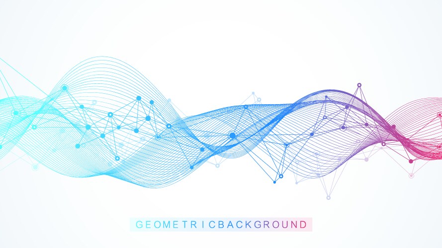 Tech Network Connection Dots vector image