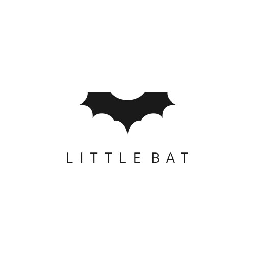 Bat flying black silhouette icon cute cartoon Vector Image