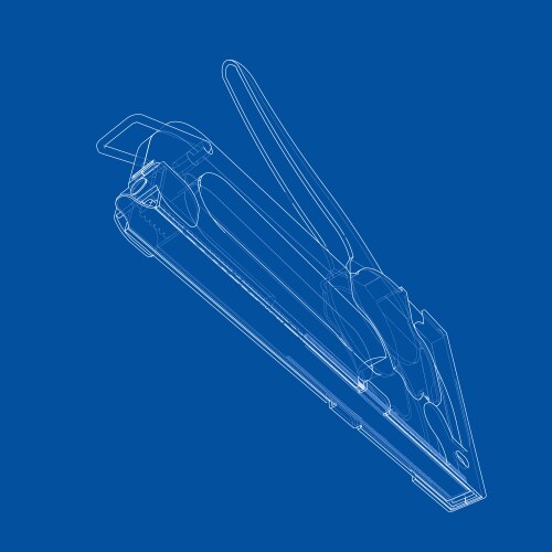 Outline construction stapler Royalty Free Vector Image