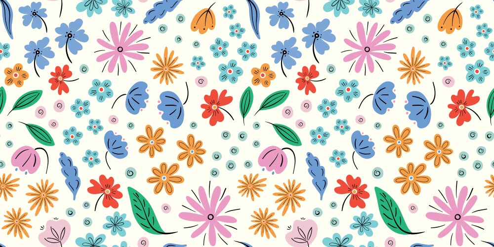 Flower pattern border Royalty Free Vector Image