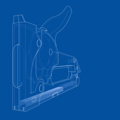 Outline construction stapler Royalty Free Vector Image