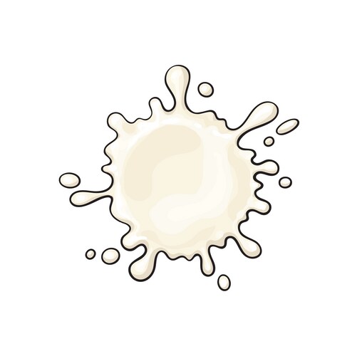 Cartoon milk drop splash isolated Vector Image