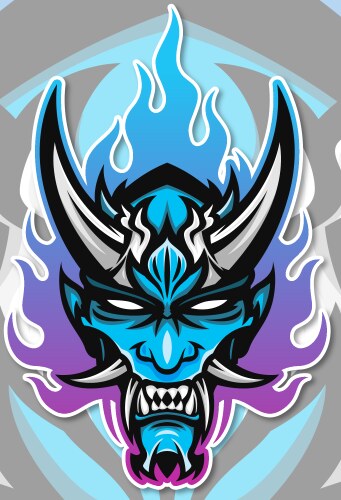 Burning Devil Esports Logo Vector Image